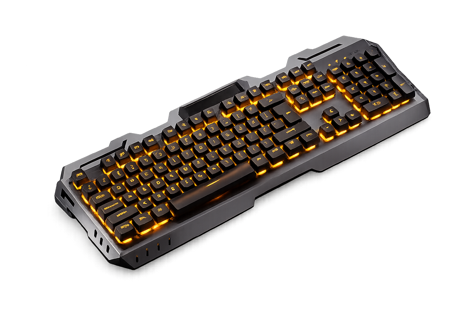 EmberCore K1 – Black Mechanical Keyboard with Yellow LED Backlight