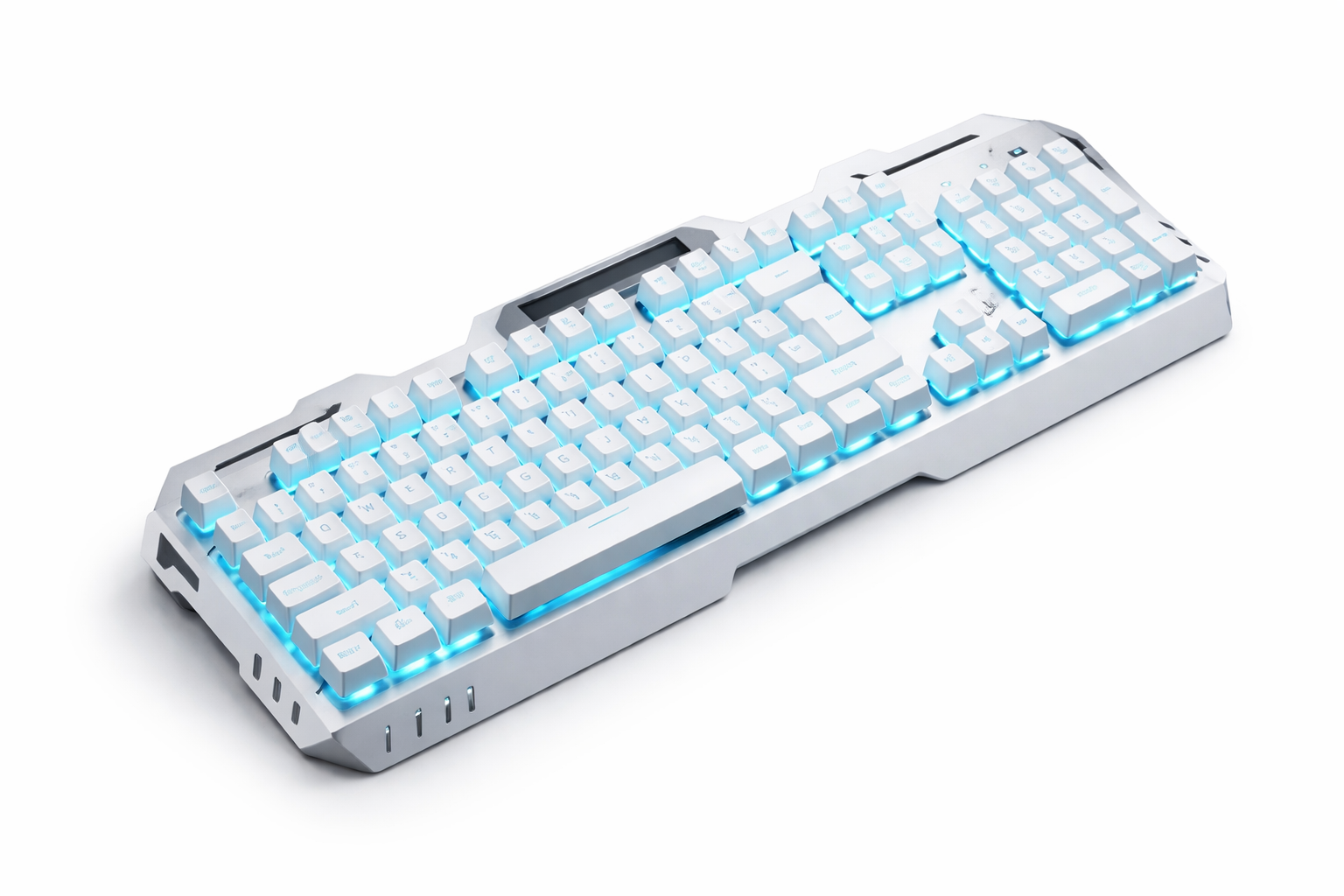 FrostNova K1 – White Mechanical Keyboard with Blue LED Backlight