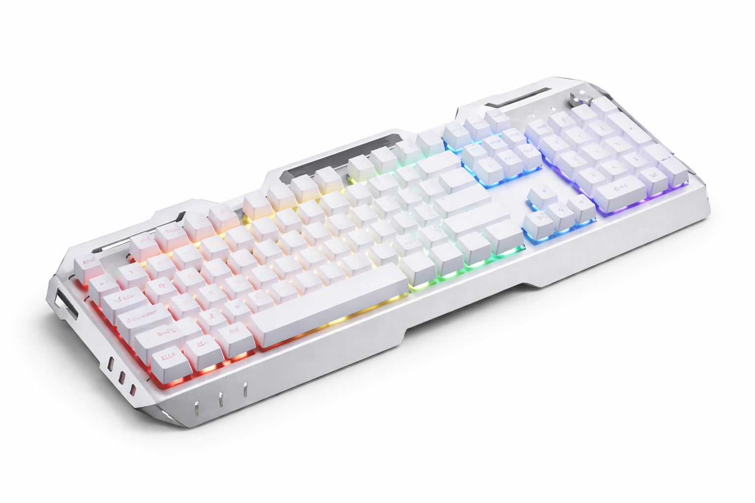 AuroraWhite K1 – White Mechanical Keyboard with RGB Backlight
