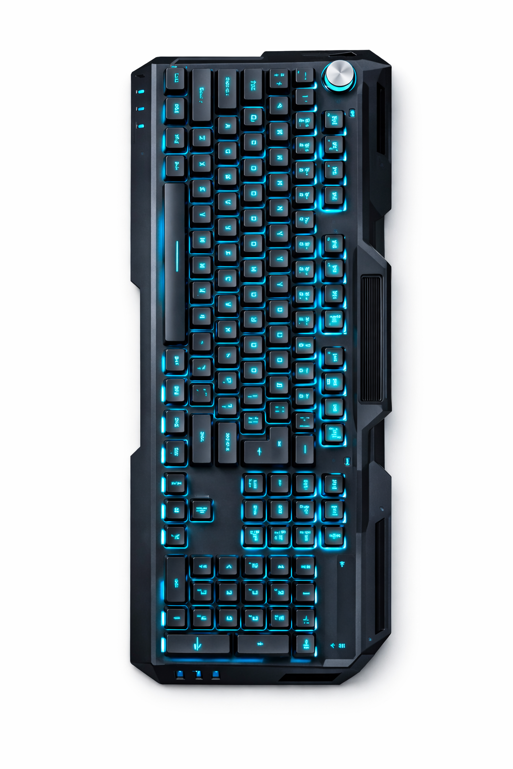 ObsidianPulse K1 – Black Mechanical Keyboard with Blue LED Backlight