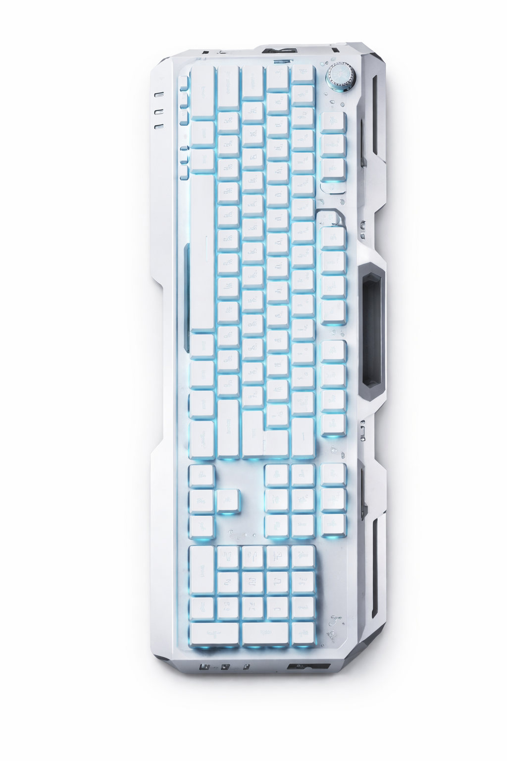 FrostNova K1 – White Mechanical Keyboard with Blue LED Backlight