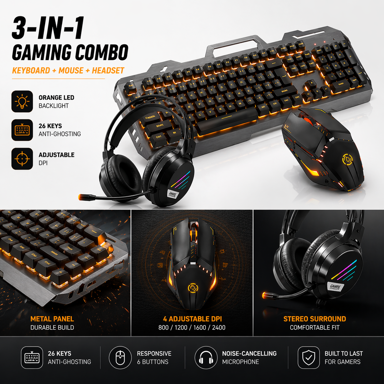 EmberCore Combo K1 – Mechanical Keyboard, Mouse & Headset Bundle